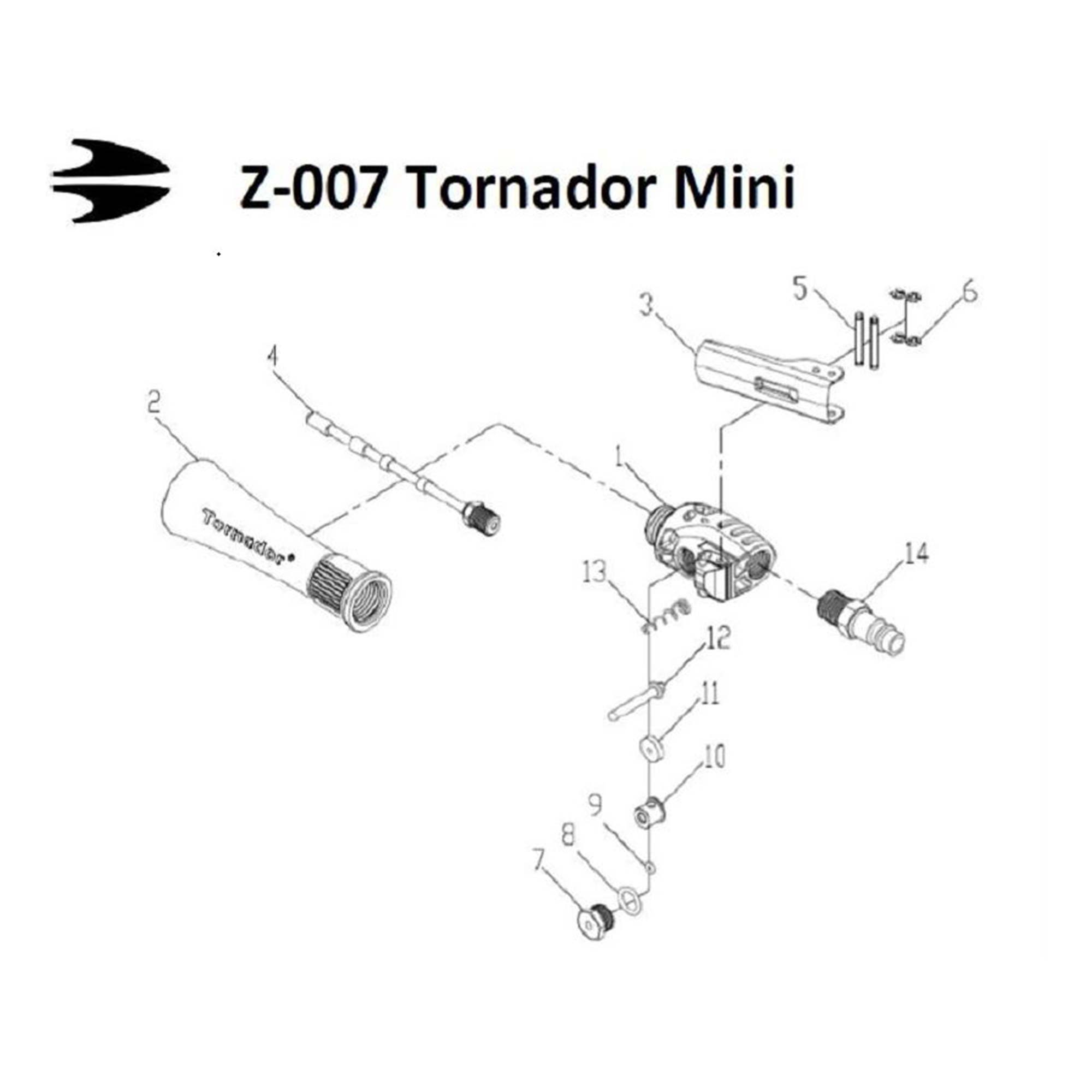 Tornador Mini Z-007 Ersatzteil Nr. 3 Auslösen