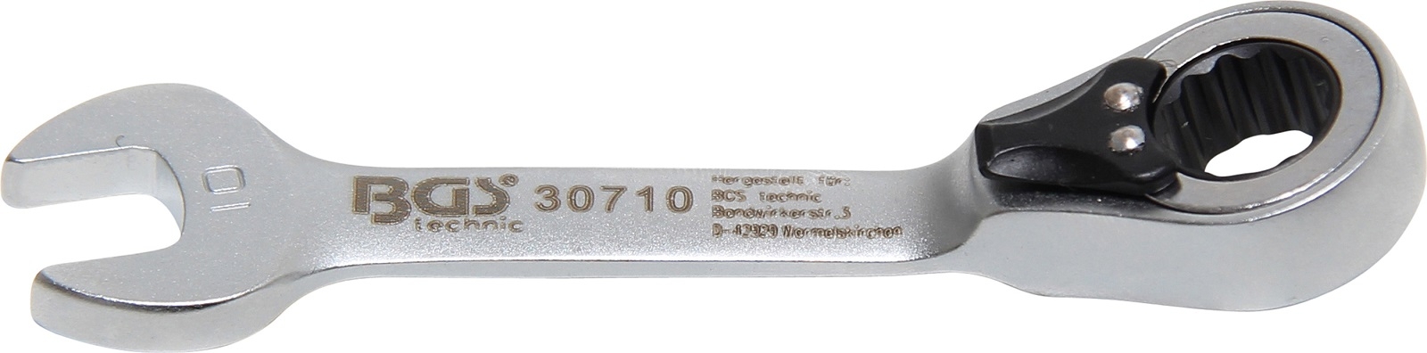 Ratschenring-Maulschlüssel | kurz | umschaltbar | SW 10 mm - BGS 30710