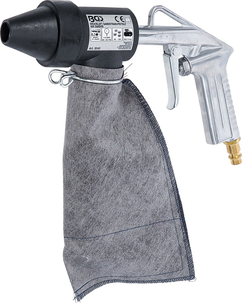 Druckluft-Sandstrahlpistole mit Zubehör BGS 3243
