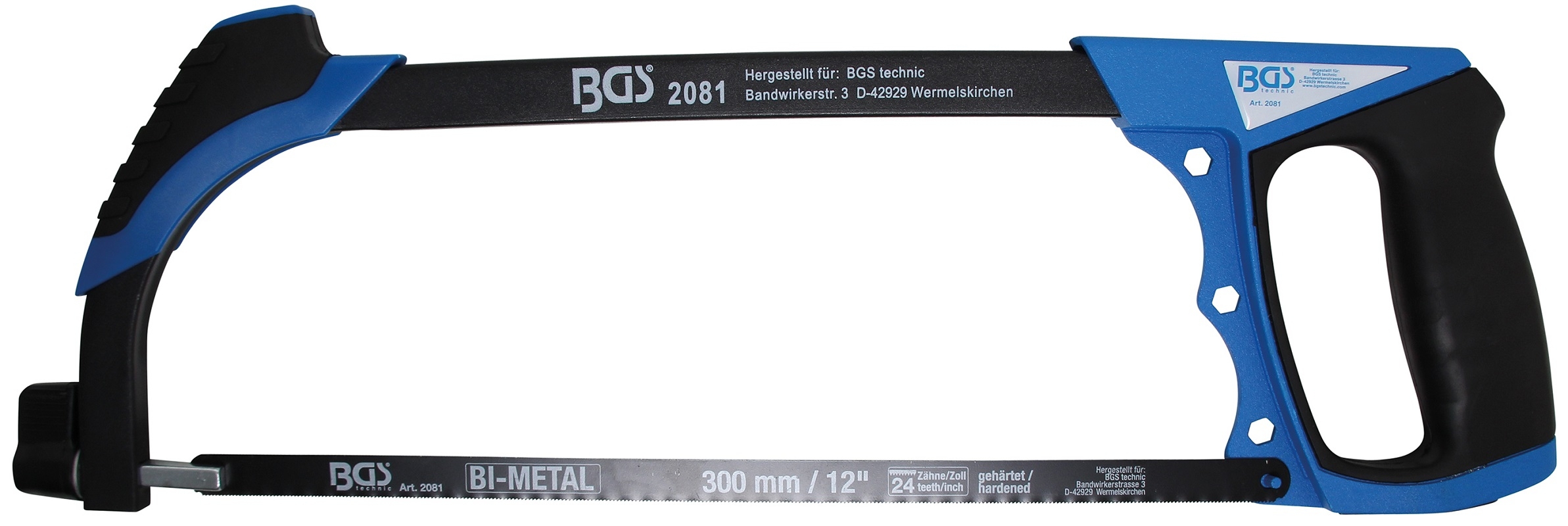 Aluminium-Sägebogen | inkl. HSS-Sägeblatt | 300 mm - BGS 2081