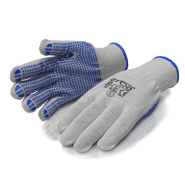 Polyester Feinstrick Handschuhe PVC-Noppen Gr. 10 (XL)