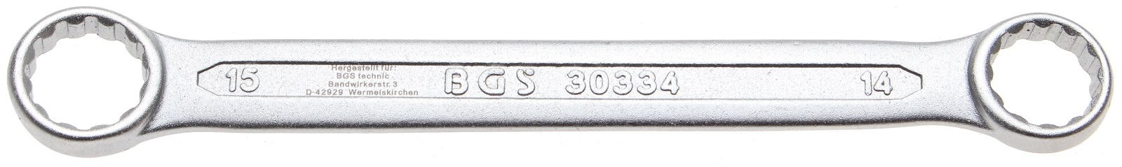 Doppel-Ringschlüssel | extra flach | SW 14 x 15 mm - BGS 30334