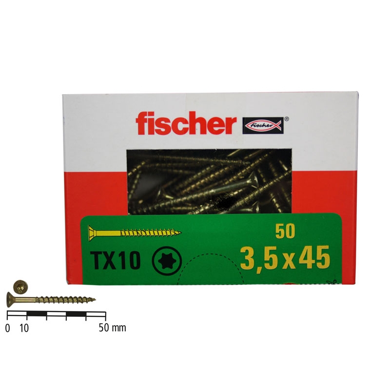 fischer Power-Fast Schrauben TX10 3,5 x 45 - 50 Stück