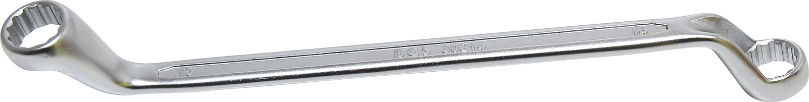 Doppel-Ringschlüssel, gekröpft | SW 14 x 15 mm - BGS 30214