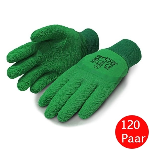 120 x Handschuhe Baumwoll Feinstrick Latex Größe M-8