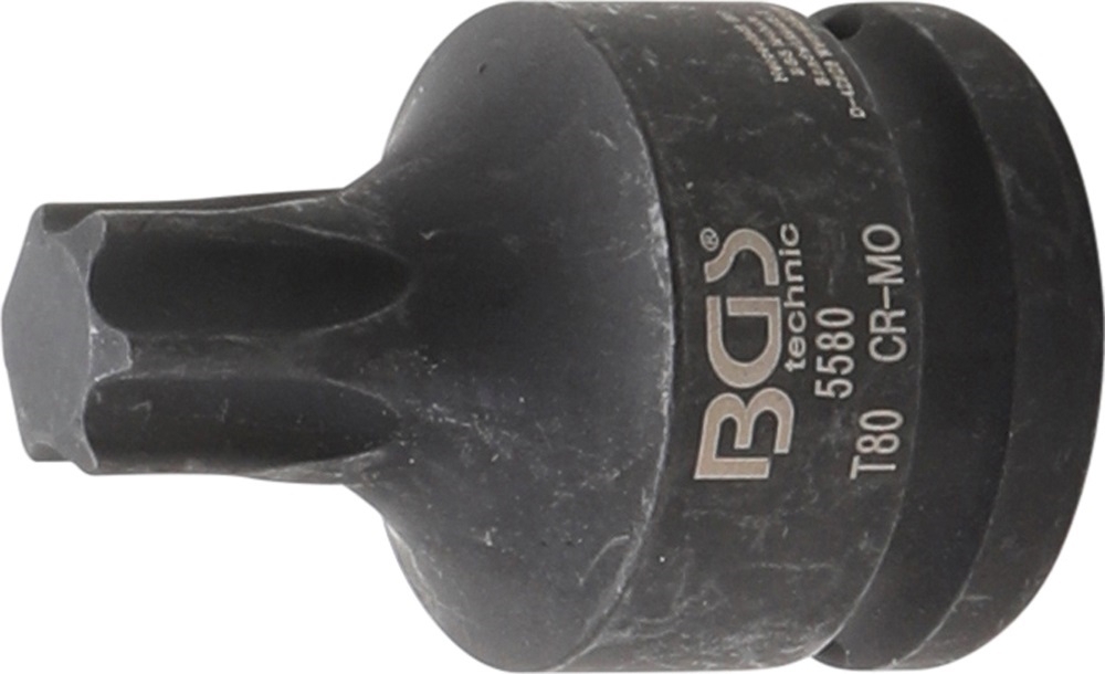Kraft-Bit-Einsatz | Antrieb Innenvierkant 20 mm (3/4") | T-Profil (für Torx) T80 - BGS 5580