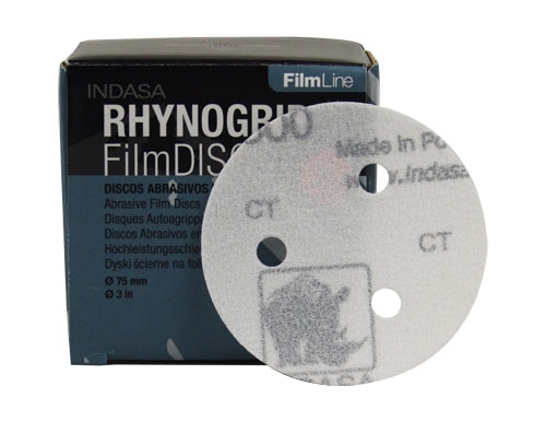 50 Scheiben Indasa RHYNOGRIP Film Line Scheiben 75 mm 3H - P1200 Klett