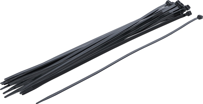 Kabelbinder-Sortiment | schwarz | 7,6 x 500 mm | 20-tlg. - BGS 80879