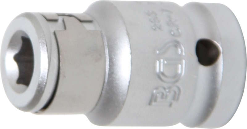 Bit-Adapter mit Haltekugel | Innenvierkant 12,5 mm (1/2") | Innensechskant 8 mm (5/16") BGS 293