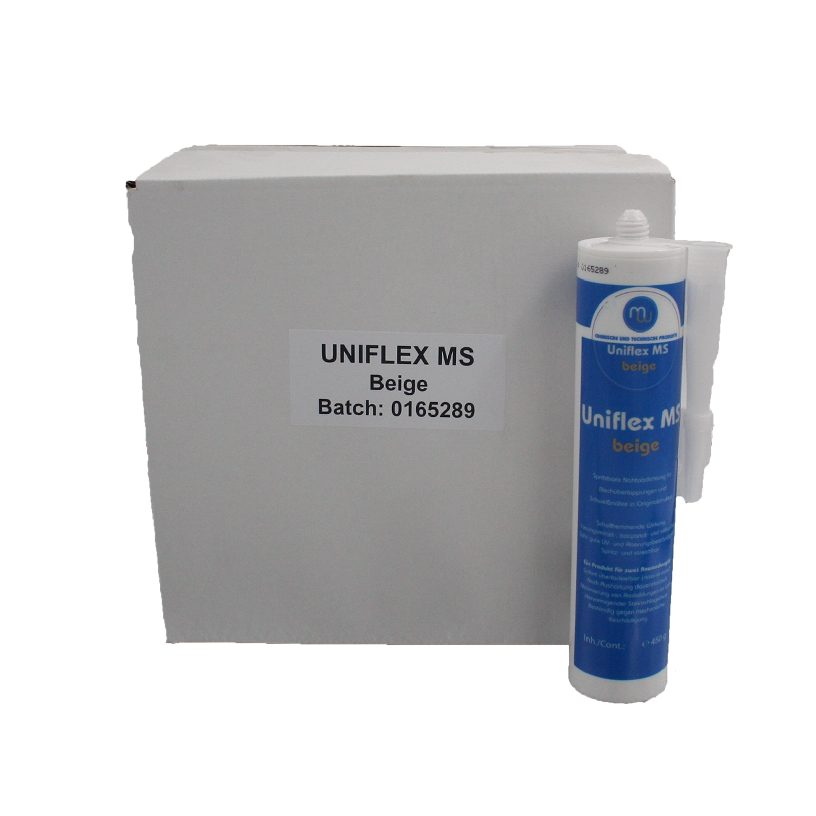 20x MW Uniflex MS Polymer Spritzbare Nahtabdichtung Karosseriedichtmasse 450g beige