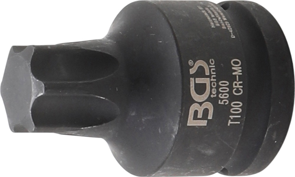 Kraft-Bit-Einsatz | Antrieb Innenvierkant 20 mm (3/4") | T-Profil (für Torx) T100 - BGS 5600