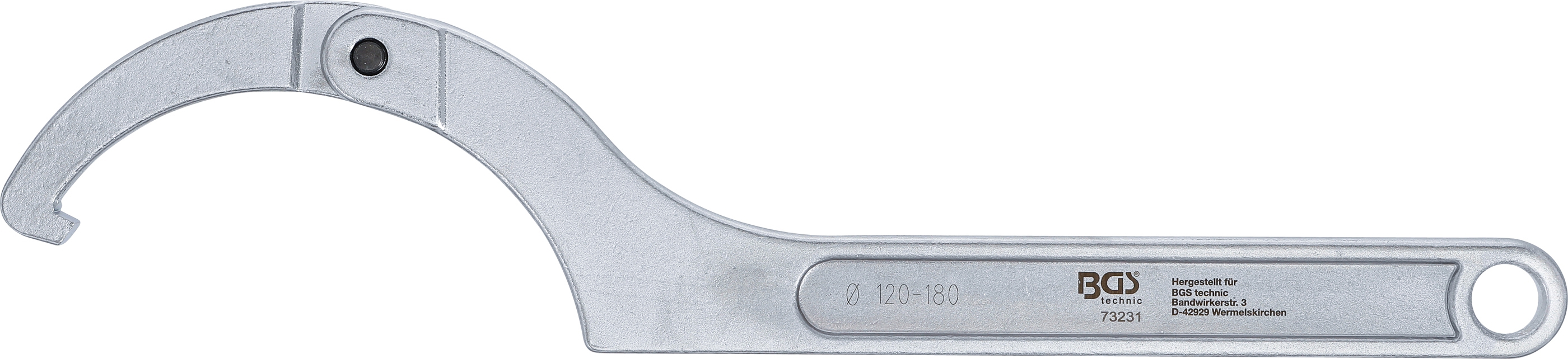 Gelenk-Hakenschlüssel mit Nase | 120 - 180 mm