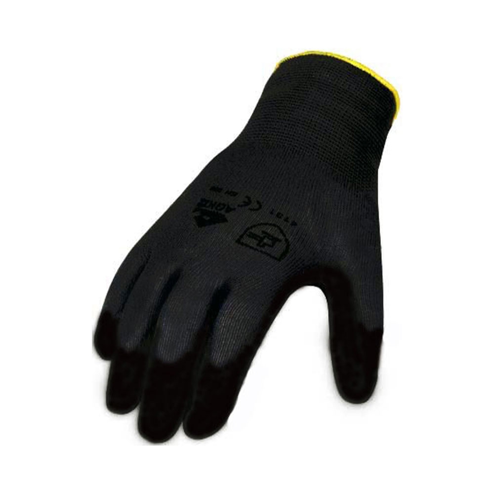 Mechaniker-Handschuhe Montagehandschuhe schwarz  PU Gr. 7