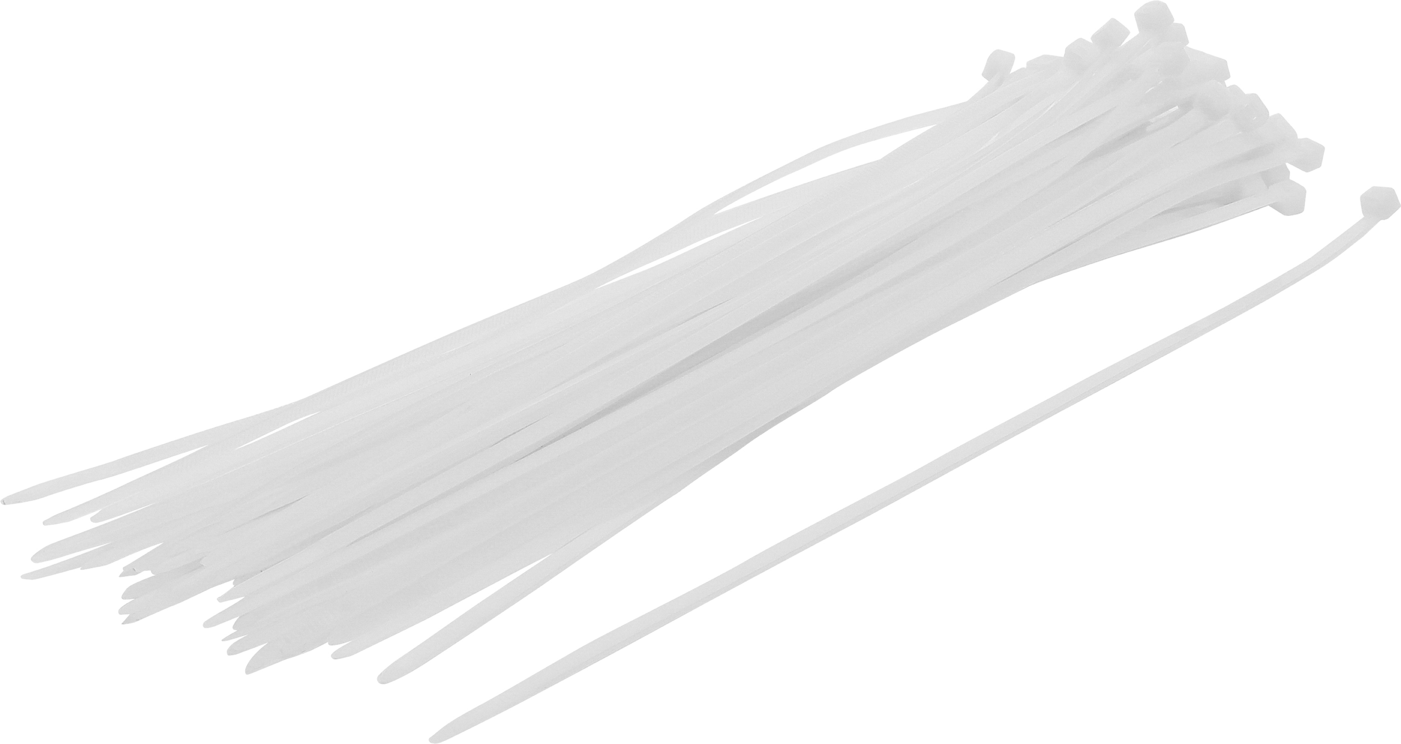 Kabelbinder-Sortiment | weiß | 4,8 x 300 mm | 50-tlg. - BGS 80772