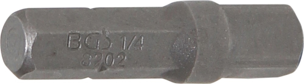 Bit-Knarren-Adapter | Außensechskant 6,3 mm (1/4") - Außenvierkant 6,3 mm (1/4") | 30 mm - BGS 8202