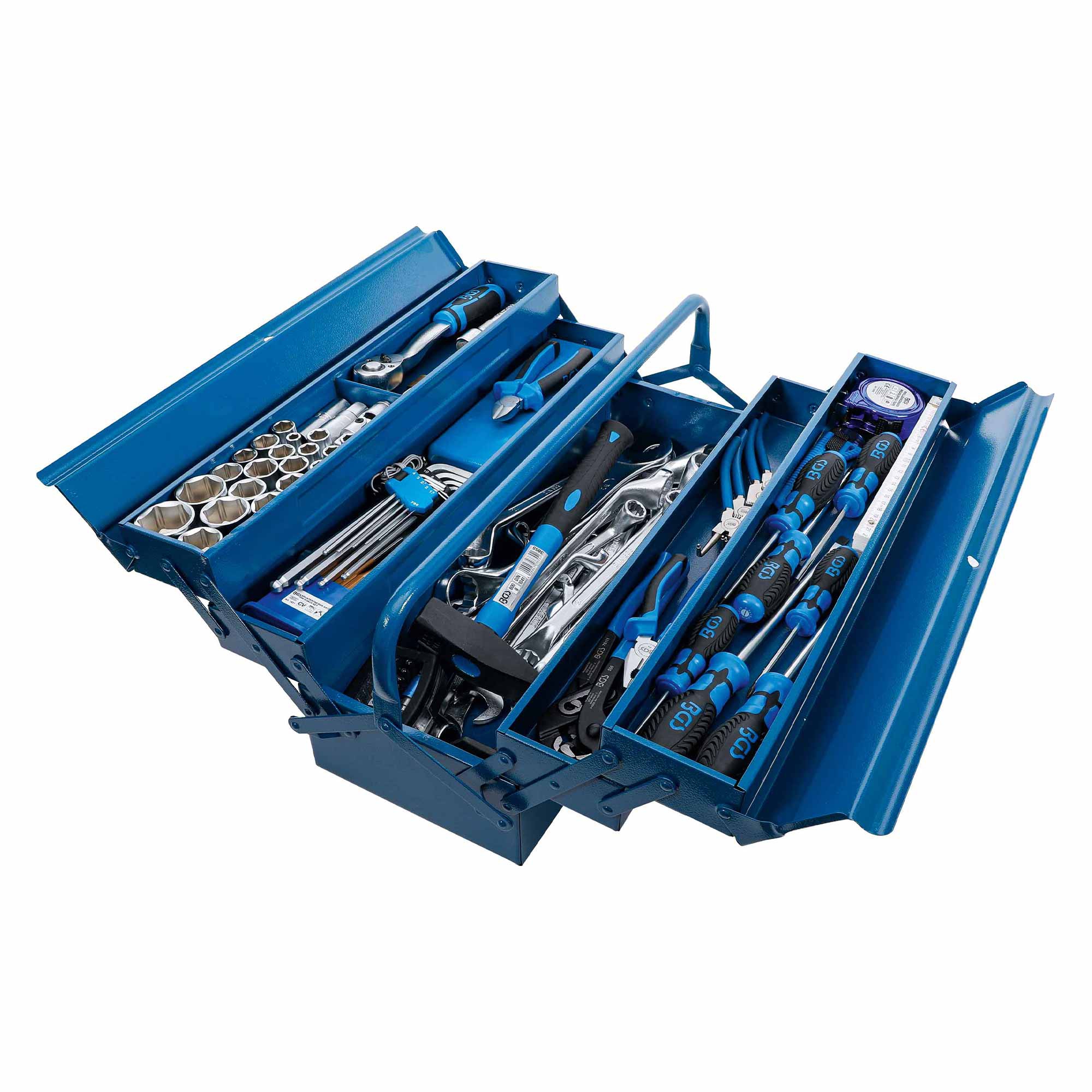 Metall-Werkzeugkoffer inkl. Werkzeug-Sortiment | 137-tlg. - BGS 3306
