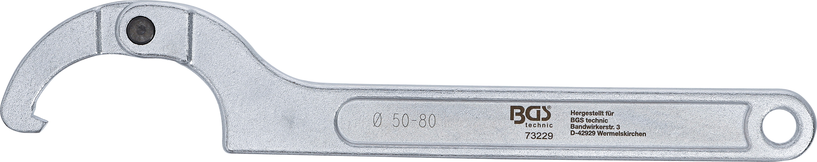 Gelenk-Hakenschlüssel mit Nase | 50 - 80 mm