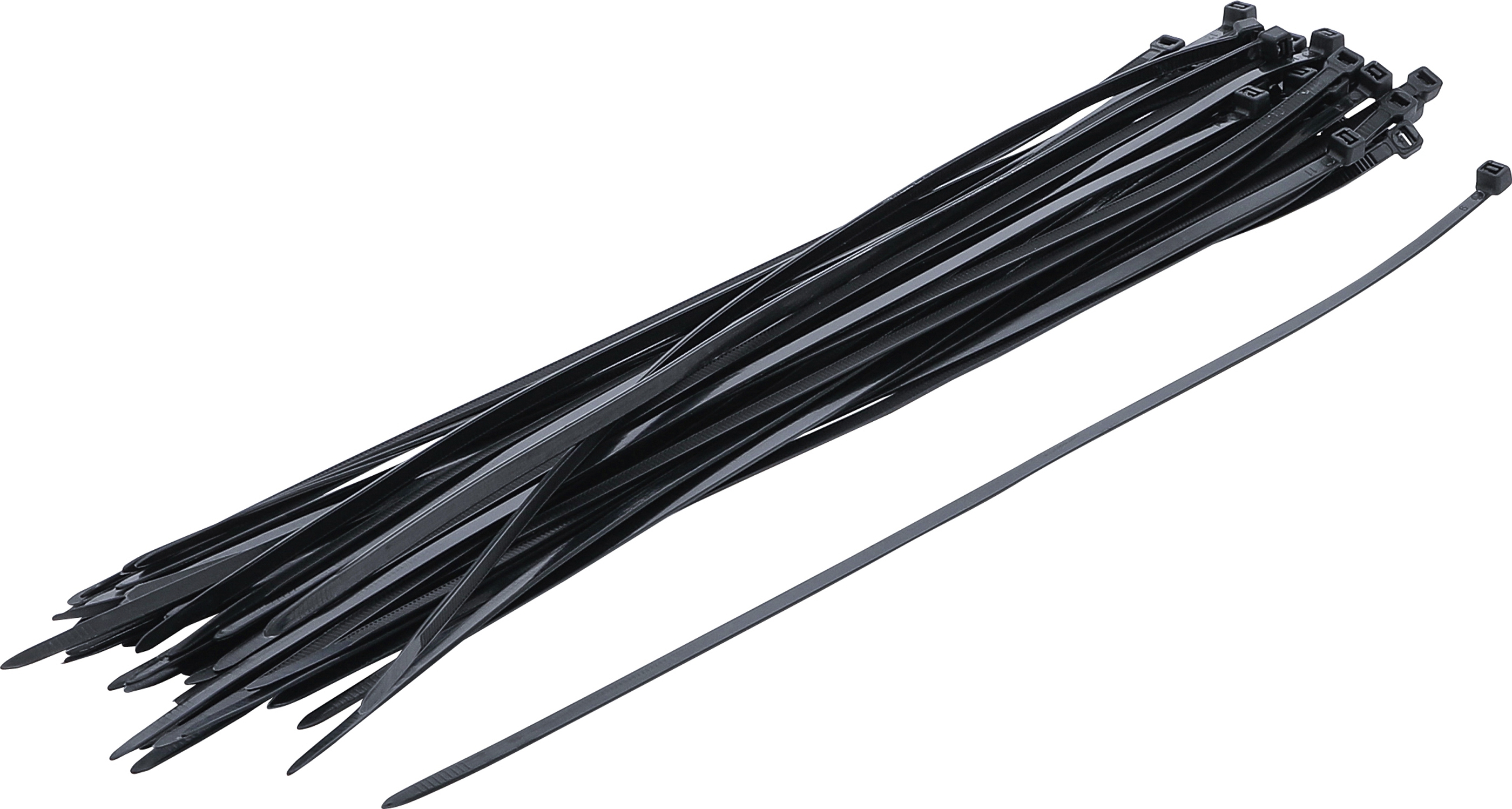 Kabelbinder-Sortiment | schwarz | 4,5 x 350 mm | 50-tlg. - BGS 80877