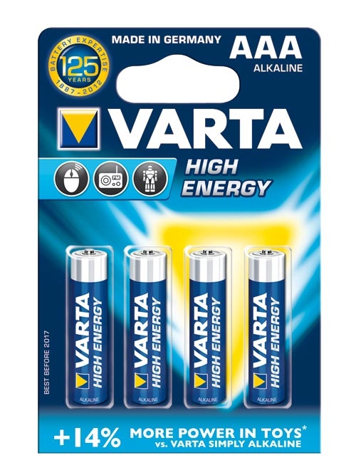 VARTA HIGH ENERGY Micron AAA Batterie 4er Set