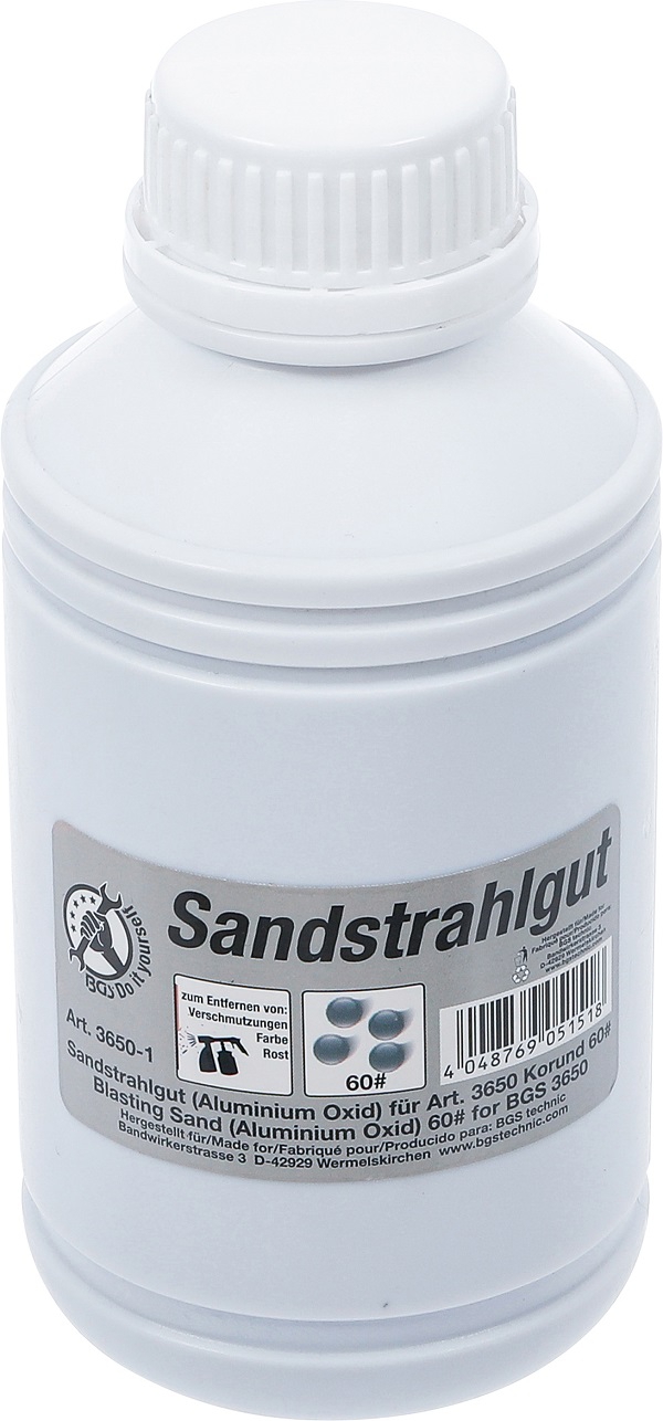 Sandstrahlgut | Aluminium Oxid | Korund 60# | 850 g - BGS 3650-1