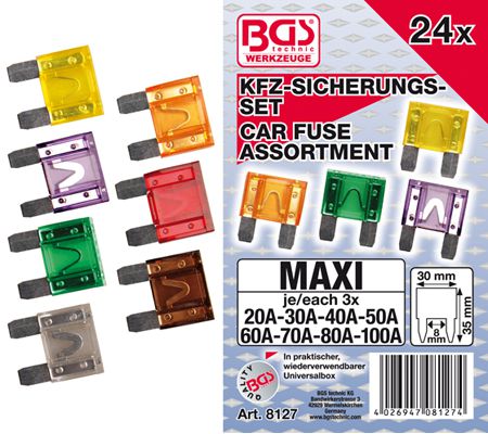 KFZ-Maxi-Sicherungssatz, 24-tlg. BGS 8127