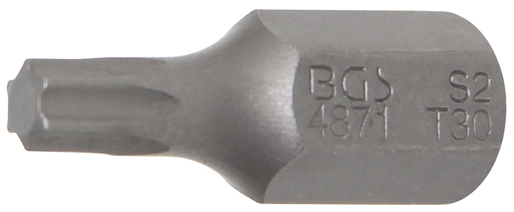 Bit | Antrieb Außensechskant 10 mm (3/8") | T-Profil (für Torx) T30 - BGS 4871