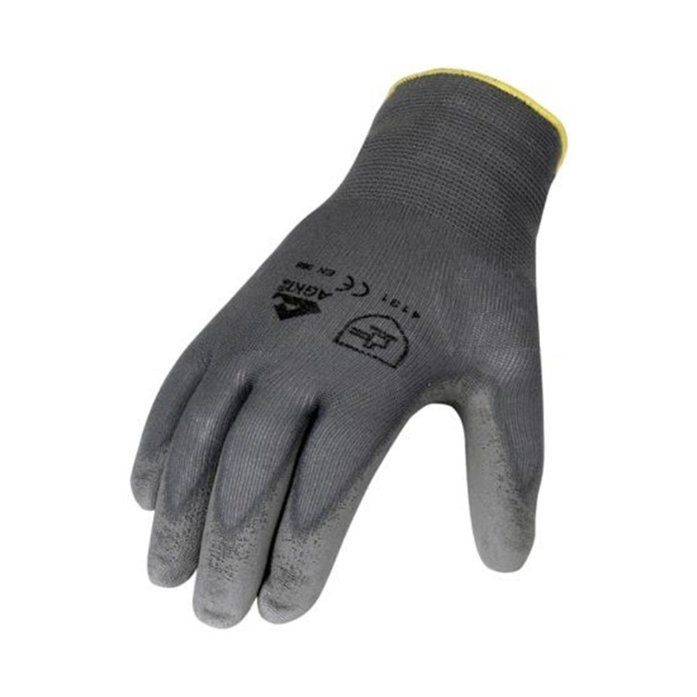 Mechaniker-Handschuhe PU beschichtet grau Gr. 8
