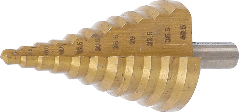 Stufenbohrer, titannitriert, 6-40.5 mm BGS 1615