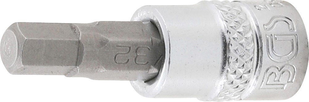 Bit-Einsatz | Antrieb Innenvierkant 6,3 mm (1/4") | Innensechskant 7/32" - BGS 2744
